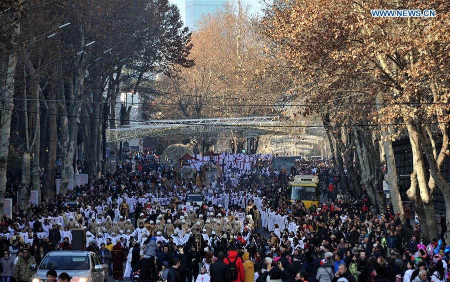 GEORGIA-TBILISI-ORTHODOX CHRISTMAS-CELEBRATION 