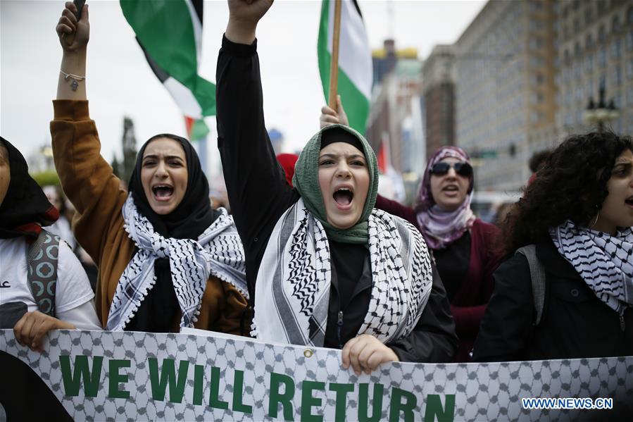 U.S.-CHICAGO-PALESTINIAN-PROTEST