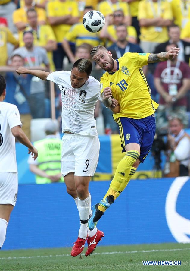 (SP)RUSSIA-NIZHNY NOVGOROD-2018 WORLD CUP-GROUP F-SWEDEN VS SOUTH KOREA 