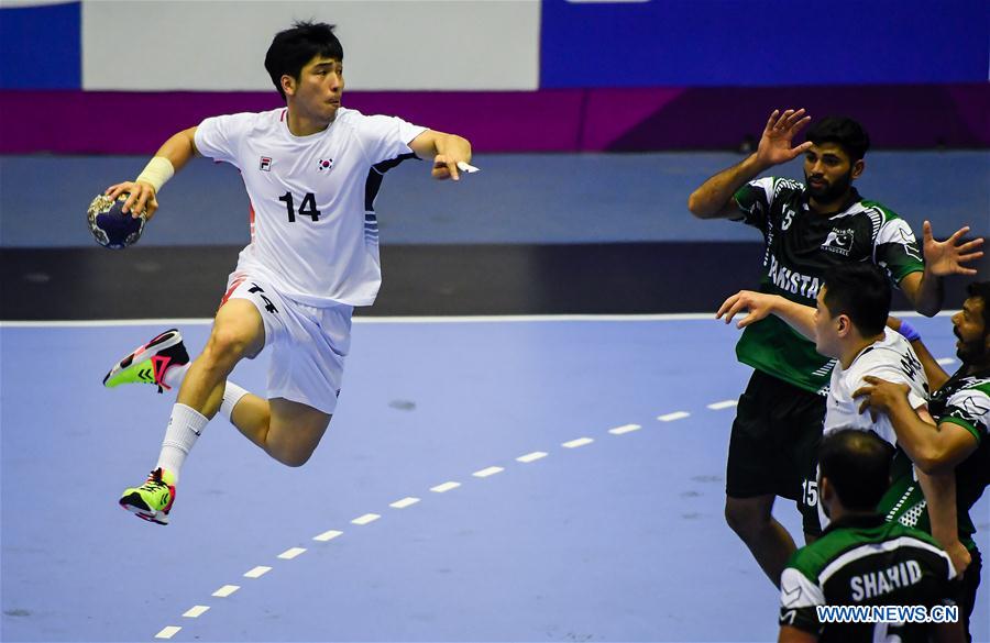 (SP)INDONESIA-JAKARTA-ASIAN GAMES-HANDBALL-SOUTH KOREA VS PAKISTAN