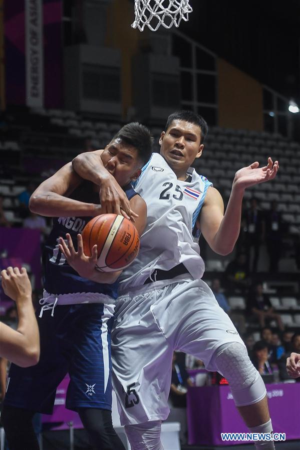 (SP)INDONESIA-JAKARTA-ASIAN GAMES-BASKETBALL-THAILAND VS MONGOLIA