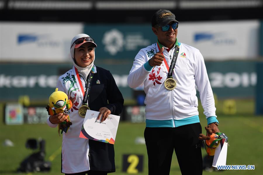 (SP)INDONESIA-JAKARTA-ASIAN GAMES-ARCHERY-COMPOUND MIXED TEAM