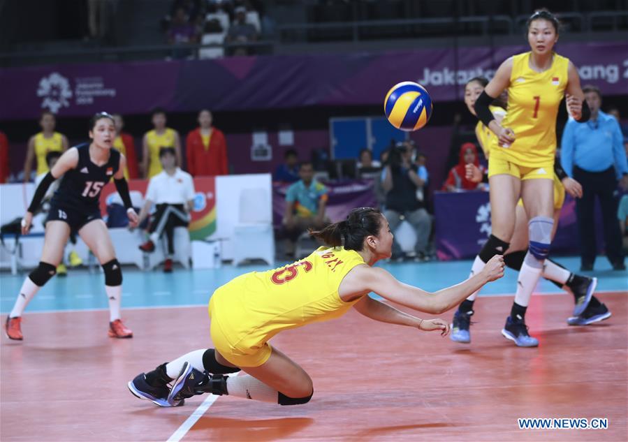 (SP)INDONESIA-JAKARTA-ASIAN GAMES-VOLLEYBALL-WOMEN'S SEMIFINAL