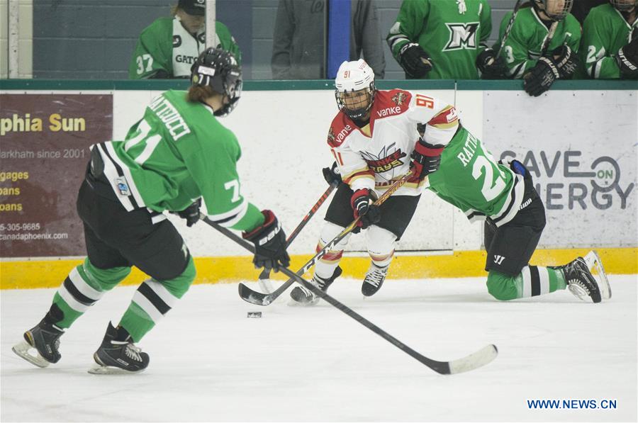 (SP)CANADA-MARKHAM-CWHL-CHINESE KRS VANKE RAYS VS MARKHAM THUNDER