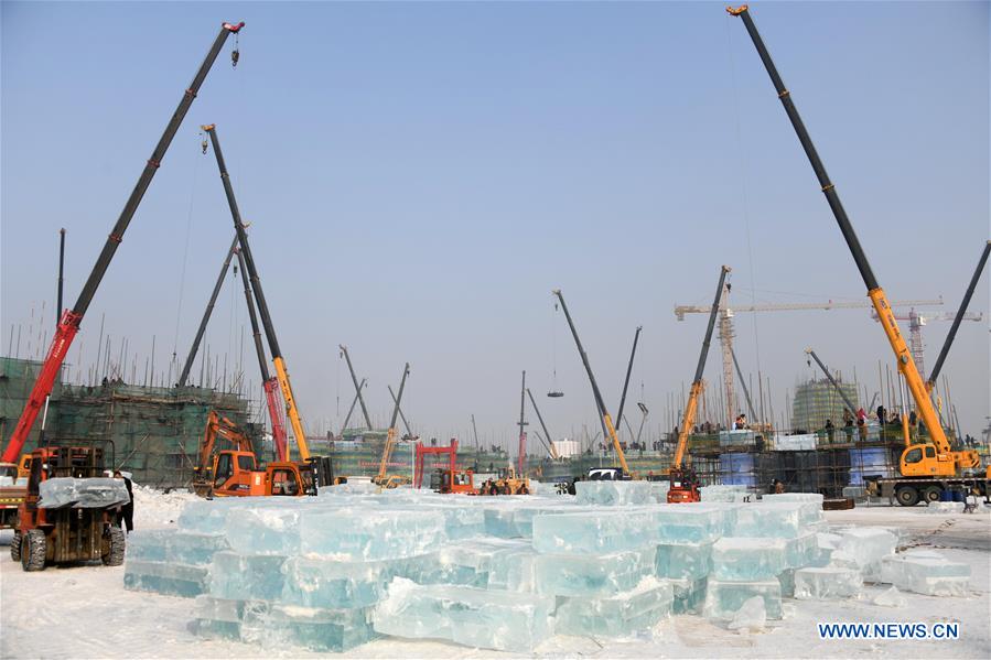 CHINA-HARBIN-SNOW WORLD THEME PARK-CONSTRUCTION(CN)