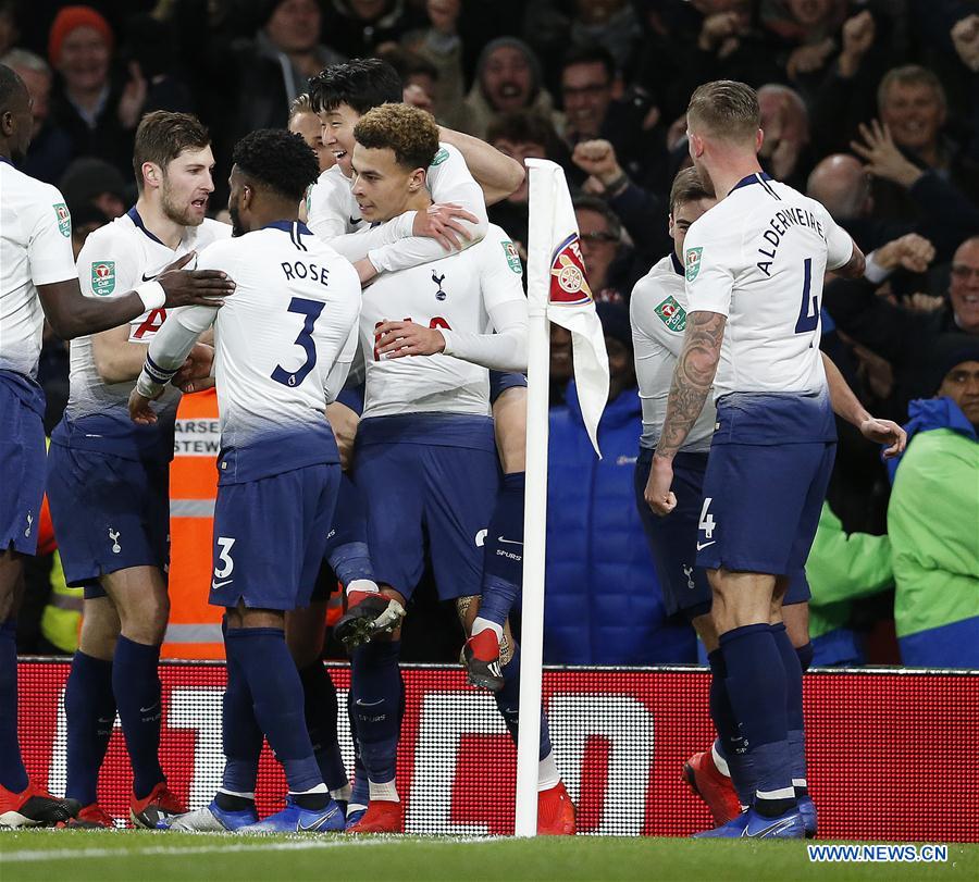 (SP)BRITAIN-LONDON-FOOTBALL-CARABAO CUP-ARSENAL VS TOTTENHAM HOTSPUR