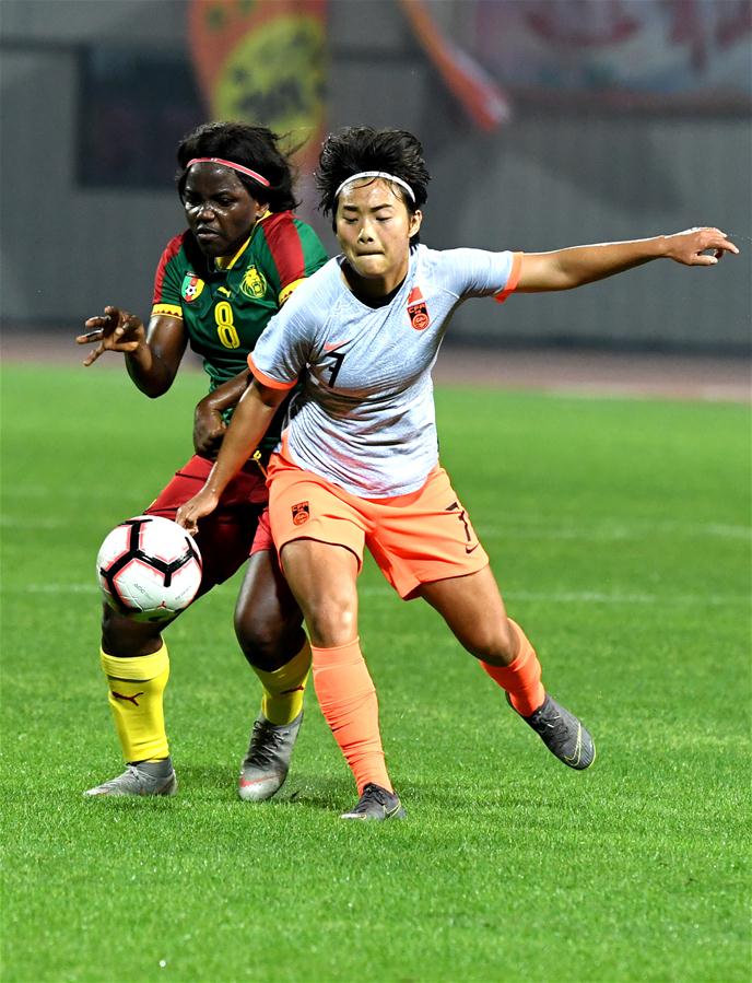 (SP)CHINA-WUHAN-FOOTBALL-INTERNATIONAL WOMEN'S FOOTBALL TOURNAMENT WUHAN 2019 FINAL-CHINA VS CAMEROON