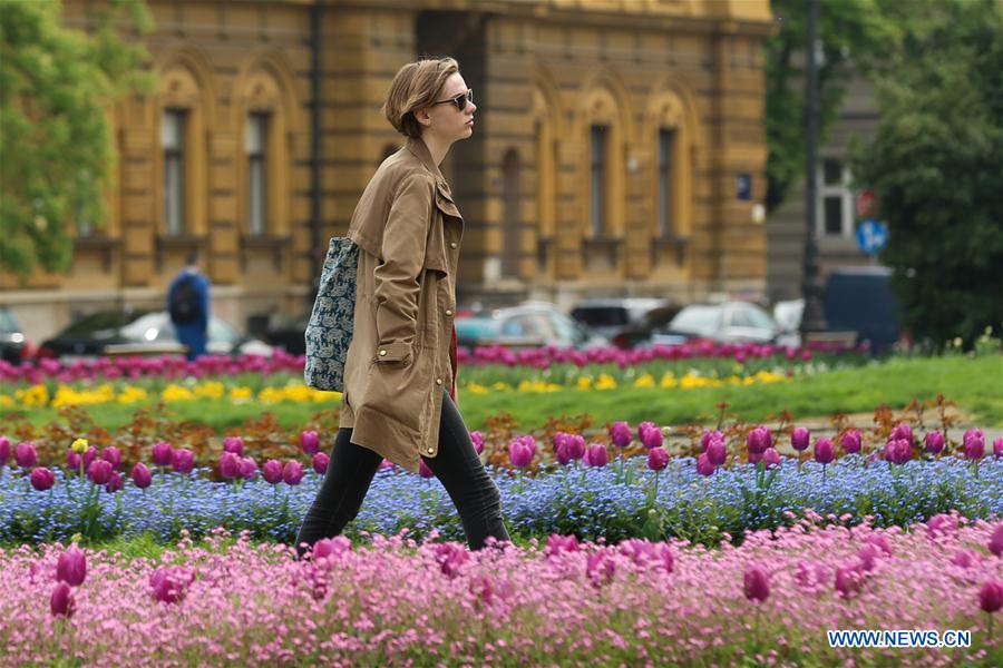 CROATIA-ZAGREB-SPRING-FLOWERS