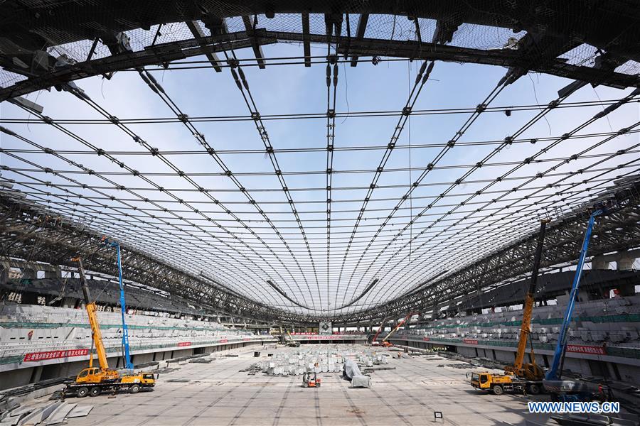 (SP)CHINA-BEIJING-BEJING 2022 OLYMPIC GAMES-NATIONAL SPEED SKATING OVAL-CONSTRUCTION SITE (CN)