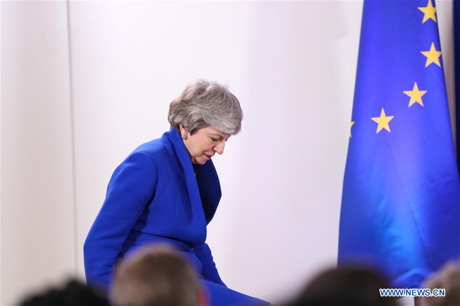 (PORTRAITS)BELGIUM-BRUSSELS-THERESA MAY