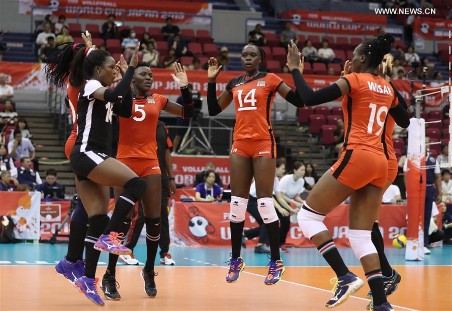 (SP)JAPAN-HAMAMATSU-VOLLEYBALL-WOMEN'S WORLD CUP-KENYA VS BRAZIL