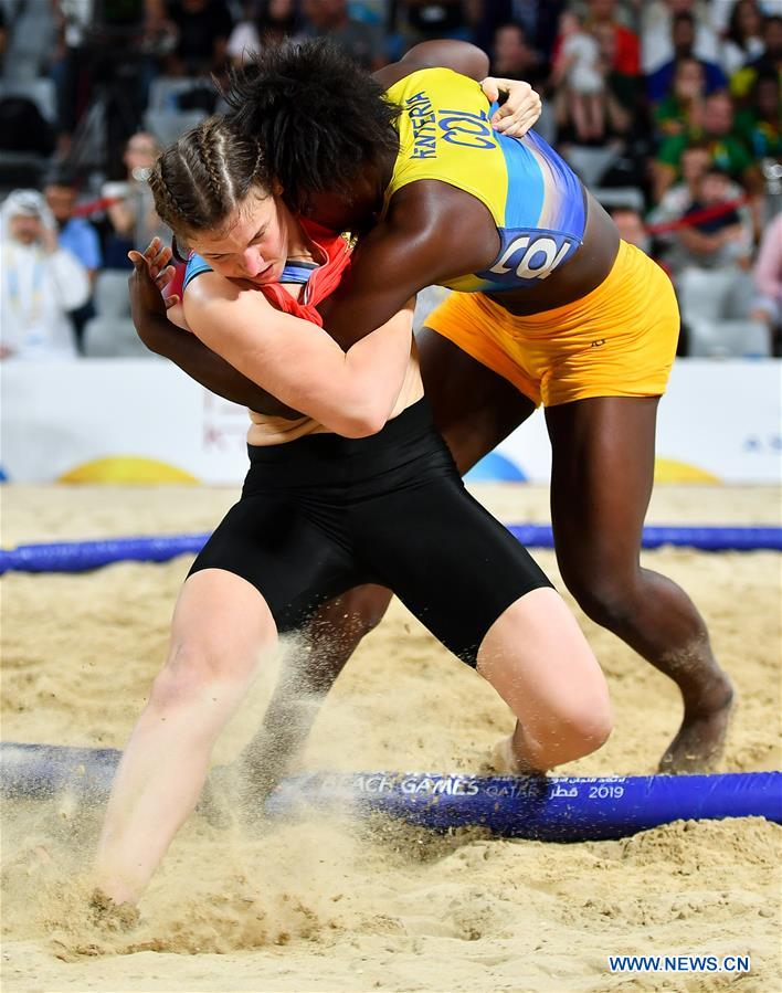 (SP)QATAR-DOHA-WORLD BEACH GAMES-WOMEN'S BEACH WRESTLING