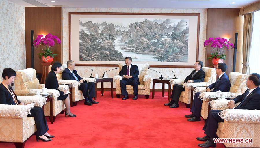 CHINA-MACAO-XI JINPING-CHUI SAI ON-MEETING (CN)