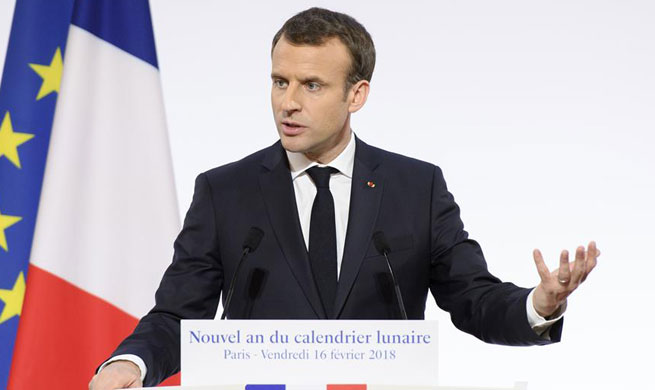 Macron addresses Chinese Lunar New Year reception in Paris