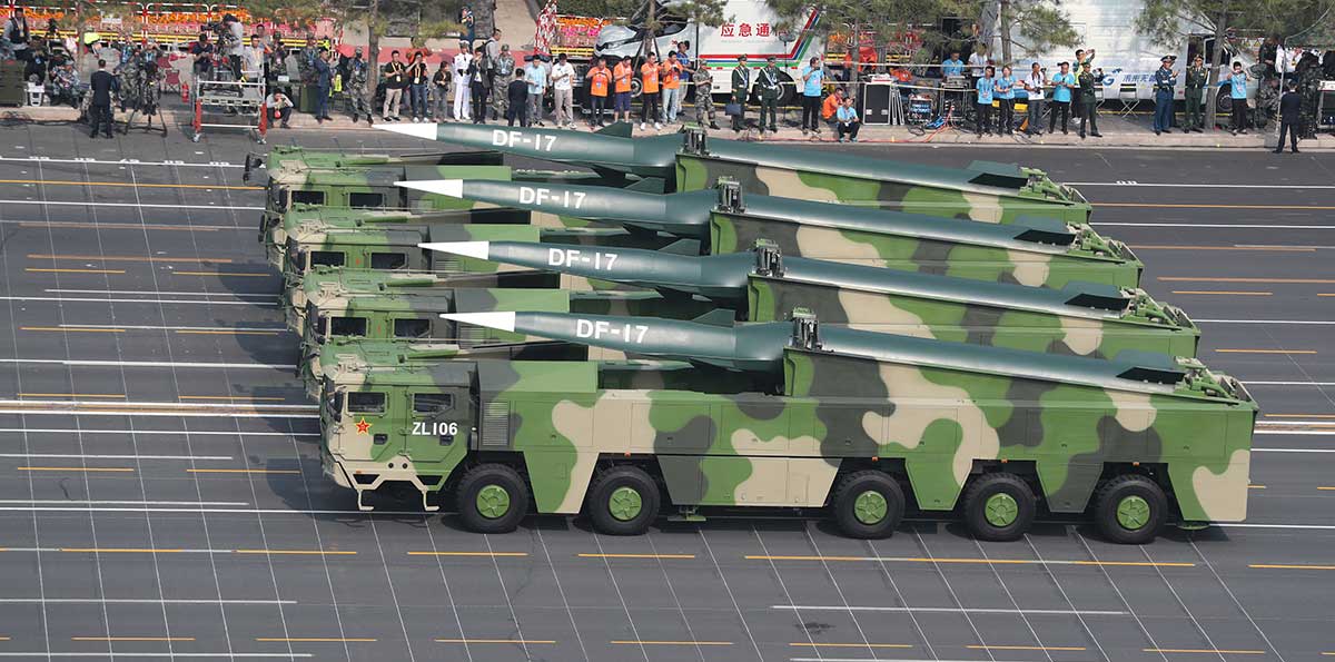 China unveils Dongfeng-17 conventional missiles in military parade