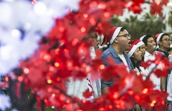 Choir performs to welcome Christmas in Jakarta, Indonesia